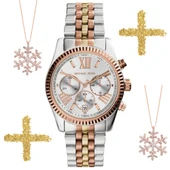 Michael Kors MK5735 Kadın Kol Saati ve MK Kartanesi Kolye thumbnail 1