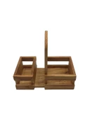 Ahşap Doğal Baharatlık Yağdanlık ve Peçetelik Altı(KİRAZ) Ahşap Rengi AHŞAP - 2 ADET thumbnail 3