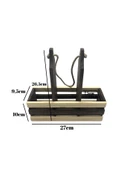 Ahşap Doğal 3Lü Yağdanlık ve Sosluk Altı(CEVİZ) Ceviz AHŞAP - 2 ADET thumbnail 4