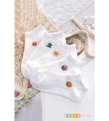 5 Çift Sevimli çizgili Desenli Kadın/kız çorap dikişli ayak bileği düşük kesim genç Çorabı  36-40 thumbnail 2