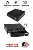 POS Uyumlu Çelik Para Çekmecesi – 41×41 cm, 10 Bölmeli Büyük Boy Elektronik Kasa Anahtarlı Çekmece thumbnail 2