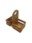 Ahşap Doğal Baharatlık Yağdanlık ve Peçetelik Altı(KİRAZ) Ahşap Rengi AHŞAP - 10 ADET thumbnail 2