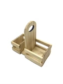 Ahşap Doğal Baharatlık Yağdanlık ve Peçetelik Altı(KAVAK-IHLAMUR) Ahşap Rengi AHŞAP - 10 ADET thumbnail 2