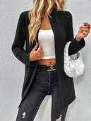 Kadın Uzun Kollu önü Açık Uzun Modal Ceket thumbnail 2