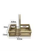 Ahşap Doğal Baharatlık Yağdanlık ve Peçetelik Altı(KAVAK-IHLAMUR) Ahşap Rengi AHŞAP - 10 ADET thumbnail 4