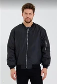 Erkek Düz Bomber Ceket  iyah thumbnail 2