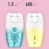 VGR V-738 Profesyonel Kadın Epilatörü – LED Işıklı, 18 Cımbızlı, 2 Hız Ayarlı ve USB Şarjlı Kablosuz thumbnail 4