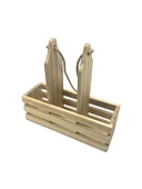 Ahşap Doğal 3Lü Yağdanlık ve Sosluk Altı(IHLAMUR - KAVAK) Ahşap Rengi AHŞAP - 2 ADET thumbnail 2