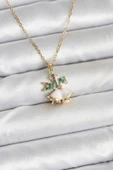 316L Çelik Zincir Gold Renk Chirtsmas Bell Model Yılbaşı Temalı Kadın Kolye - TJ-BKO10706 thumbnail 1