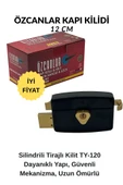 Kapı Kilidi 12 cm – Kısa Model, Karşılıksız | Silindrili Tirajlı Kilit TY-120 | Dayanıklı Yapı, Güvenli Mekanizma ve Uzun Ömürlü Kapı Kilidi Çözümü thumbnail 1