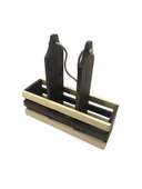 Ahşap Doğal 3Lü Yağdanlık ve Sosluk Altı(CEVİZ) Ceviz AHŞAP - 2 ADET thumbnail 2