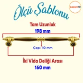 Mobilya Mutfak Dolabı Çekmece Dolap Kapak Kulpu Düz Metal Kulp Kulbu Kulpları 160 Mm Gold thumbnail 2