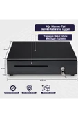 POS Uyumlu Çelik Para Çekmecesi – 41×41 cm, 10 Bölmeli Büyük Boy Elektronik Kasa Anahtarlı Çekmece thumbnail 1