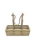 Ahşap Doğal 3Lü Yağdanlık ve Sosluk Altı(IHLAMUR - KAVAK) Ahşap Rengi AHŞAP - 2 ADET thumbnail 3