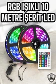 Yeni Nesil RGB Işıklı 10Metre Şerit Led Kumandalı Şarj Edilebilir thumbnail 1