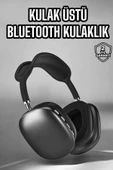 P9 Plus Kulaklık Siyah Bluetooth Bağlantılı Kulak Üstü Kablosuz thumbnail 1