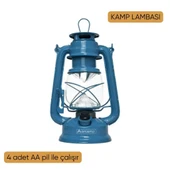 Evde Kamp Keyfi Hediye Seti - Retro Fener ve Emaye Bardaklar (3 Parça) thumbnail 3