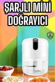 Şarjlı Portatif Doğrayıcı Mini Pratik Rondo El Doğrayıcı Üç Bıçaklı Çelik Bıçaklı thumbnail 1