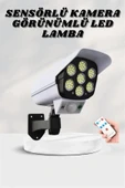 Solar Lamba Kamera Görünümlü Duvar Lambası Dönebilen Bahçe Aydınlatması thumbnail 2
