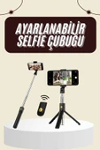 Cep Telefonu Tripod Standı Manyetik Selfie Sopa Bluetooth Uzaktan Kumandalı thumbnail 1