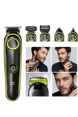 Saç Sakal Vücut Tıraş Makinesi 5in1 Kablosuz Burun Kulak Tıraş Makinesi thumbnail 5