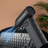 BUFFER® USB Şarjlı Güçlü Hava Üflemeli Toz Temizleyici Araç İçi, Klavye, PC ve Elektronik Cihaz Temizlik Cihazı X8 Jetfa thumbnail 4