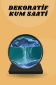 Kum Saati Yuvarlak Şık Kum Tablosu Dekoratif Kum Sulu Kum Saati thumbnail 1