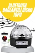 Disko Topu Renkli Işıklı Lazer Parti Bluetooth Bağlantılı Led Küre thumbnail 1