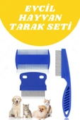 Evcil Hayvan Tarak Seti 4'lü Bit Tarağı Ked Köpek Tüyüne Uygun thumbnail 1