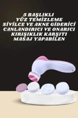İkili Cilt Bakım Seti 5 Başlıklı Yüz Temizleme ve Masaj Aleti Canlandırıcı ve Onarıcı thumbnail 2