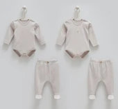 Caramell %100 Pamuk Hello Forest 4'lü Body Pantolon Set CRML.BPE1959 thumbnail 2