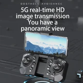 Çeşithane S5 4K Drone – 4.3” Ekranlı Uzaktan Kumanda, Çift Kameralı, Katlanabilir Fırçasız Motorlu, Engel Kaçınma Sensörlü Profesyonel Quadcopter thumbnail 5