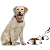 Paslanmaz Çelik Metal Mama Kabı 34 cm. thumbnail 1