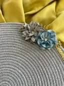 DecoHandy 39cm Çiçekli Jüt Örme Supla Amerikan Servis thumbnail 2