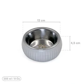 Mikopet Organik Seramik Mama Kabı Gri thumbnail 2