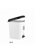 Ark Pedallı Plastik 20 Lt Çöp Kutusu thumbnail 3