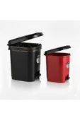 Ark 20 Lt ve 9 Lt Plastik Pedallı Çöp Kovası 2'li Set thumbnail 5