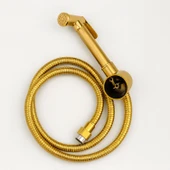 Taharet Matik Lüks Gold Oval Tasarım Su Basınç Ayarlı Hijyenik Kullanım Uyumlu Bide Spreyi thumbnail 5