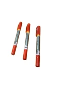 3A Permanent Kalıcı Marker Kalemi Çift Uçlu 0.5 mm ve 1 mm Kırmızı 3 Adet thumbnail 2