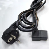 AC 90 derece L power kablo 3x0.75 L tipi 90° PC Monitör power kablosu 2m thumbnail 3