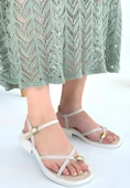 Nordi Bej Cilt Kemerli Sandalet thumbnail 1