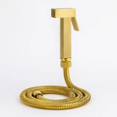 Taharet Matik Lüx Gold Kare Model Su Tasarruflu Basınç Ayarlı Temizlik Duş Başlığı ve Hortum Seti thumbnail 1