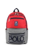 Cambridge Polo Club Street Style Dört Bölmeli Unisex Okul Sırt Çantası Kırmızı / CPO4016.003 thumbnail 1