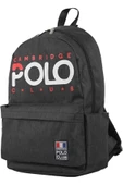 Cambridge Polo Club Normcore Matara Cepli Unisex Okul Sırt Çantası Siyah / CPC3027.0001 thumbnail 2