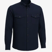 Yxc Uzun Kol Slim Fit Erkek Örme Cepli Gömlek - 7438 thumbnail 3