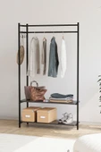 Bofigo Konfeksiyon Askısı Ayaklı Askılık Elbise Askılığı Raflı Askılık Jüpiter Antrasit thumbnail 3