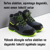 İş Ayakkabısı Süet Delikli Nefes Alan Çelik Burunlu İnşaatçı Tekstil Güvenlik Ayakkabı Bot 44 Numara thumbnail 2