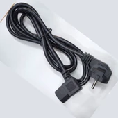 AC 90 derece L power kablo 3x0.75 L tipi 90° PC Monitör power kablosu 2m thumbnail 4