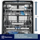 Electrolux ESC87300SX Airdry 9 Programlı Inox Bulaşık Makinesi thumbnail 3