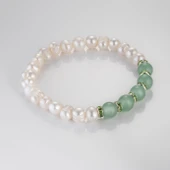 MK TASARIM Gerçek İnci Apatit Taşı Bileklik MKT.4.10001.2 thumbnail 2